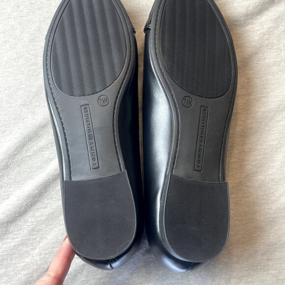 Tommy Hilfiger Black Ballet Flats Preppy Old Money 7.5 New Professional Shoes - Picture 6 of 6